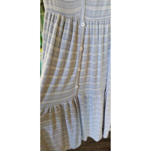 Caution to the Wind Womens Blue Striped Maxi Dress‎ Casual V Neck Medium - Picture 5 of 8
